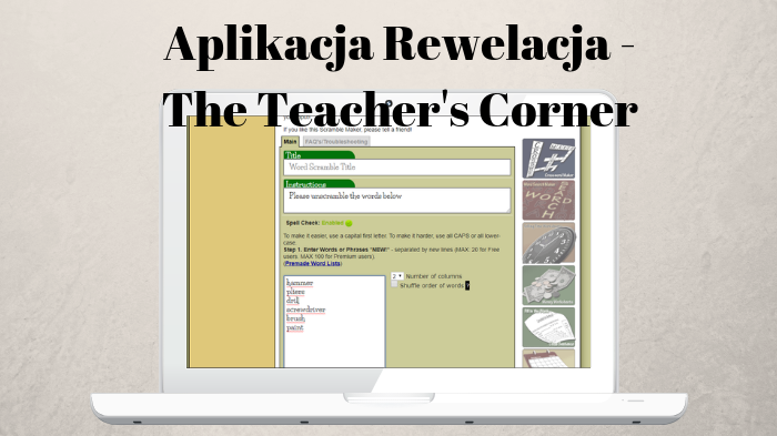 Aplikacja Rewelacja – The Teacher’s Corner.