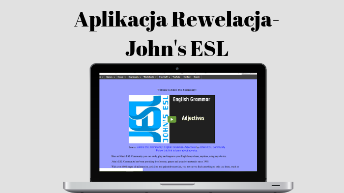 Aplikacja Rewelacja – John’s ESL.