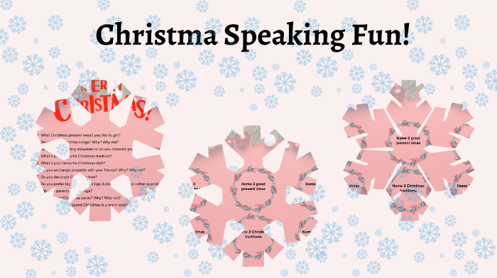 Christmas speaking fun